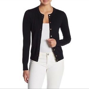 NWT J. CREW Cardigan Sweater:  Black, Size S